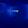 Color visualization of electrons moving from left to right in the LOASIS experiment