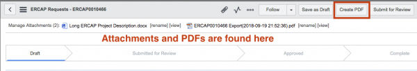 ERCAP Create PDF