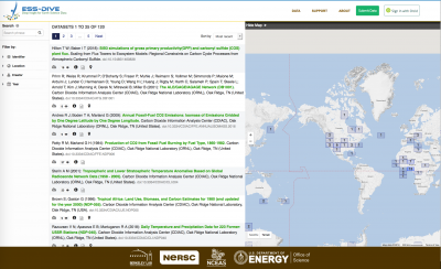 Screen shot of ESS DIVE Data Access Portal