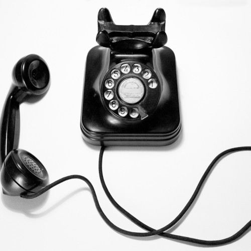 old fashioned dial telephone
