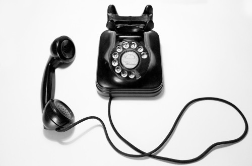 old fashioned dial telephone