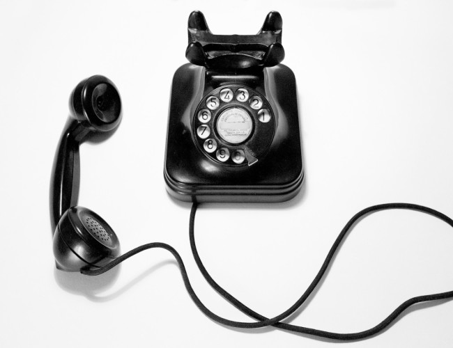 old fashioned dial telephone