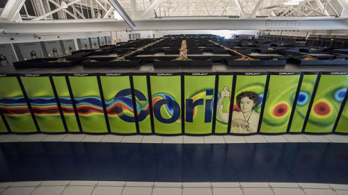 The Cori supercomputer as shown from above