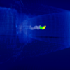 Color visualization of electrons moving from left to right in the LOASIS experiment