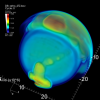 Color volume rendering of supernova simulation data