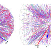 Color visualization of a typical event in the STAR detector