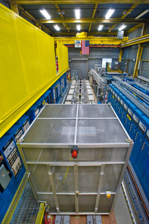 The accelerator, looking &quot;downstream.&quot; In the foreground is the grounded cage th