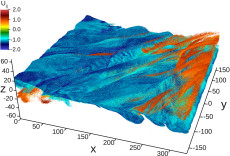 Visualization of a large-scale plasma physics simulation