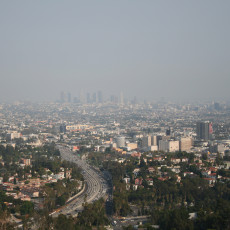Photo of smog over downtown Los Angeles