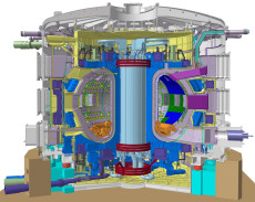 Cutaway diagram of the ITER tokamak reactor