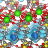 Color rendering of SBMOF-1 that could be used to separate xenon and krypton gases from the waste produced in recycling spent nuclear fuels