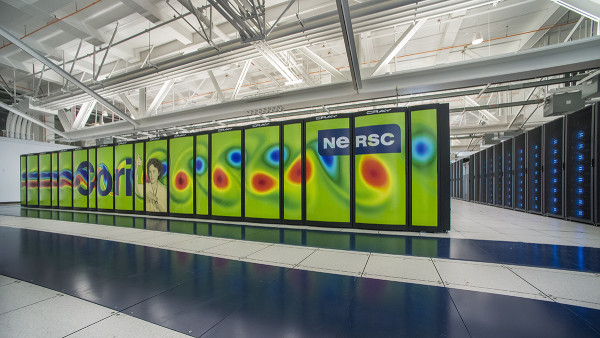 Photo of Cori supercomputer at NERSC