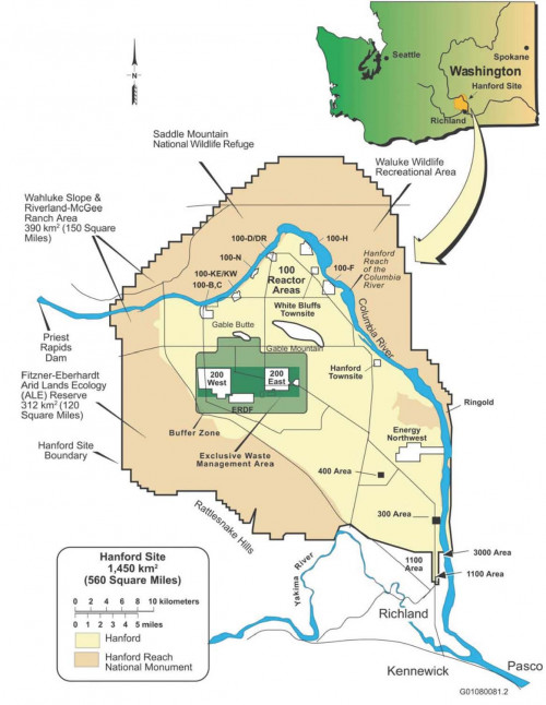 Map of the Hanford Site