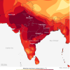 Color coded India heatwave map