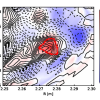 Brightly colored visualization of detected plasma blob