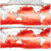  Maps depicting maximum wave height in a time series