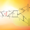 Color visualization depicting the likelihood of two kaon decay pathways