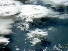1984 NASA Space Shuttle image of thunderstorm over Brazil